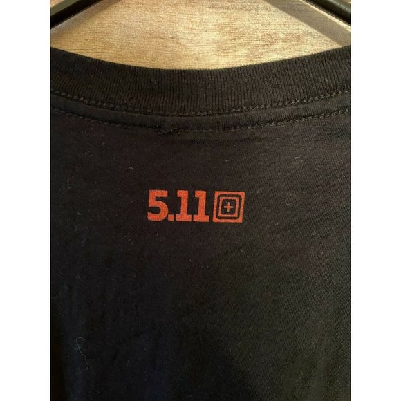 511 Tactical Shirt Large Black Always Be Ready Eagle Tee Large Slim Fit - Picture 5 of 6